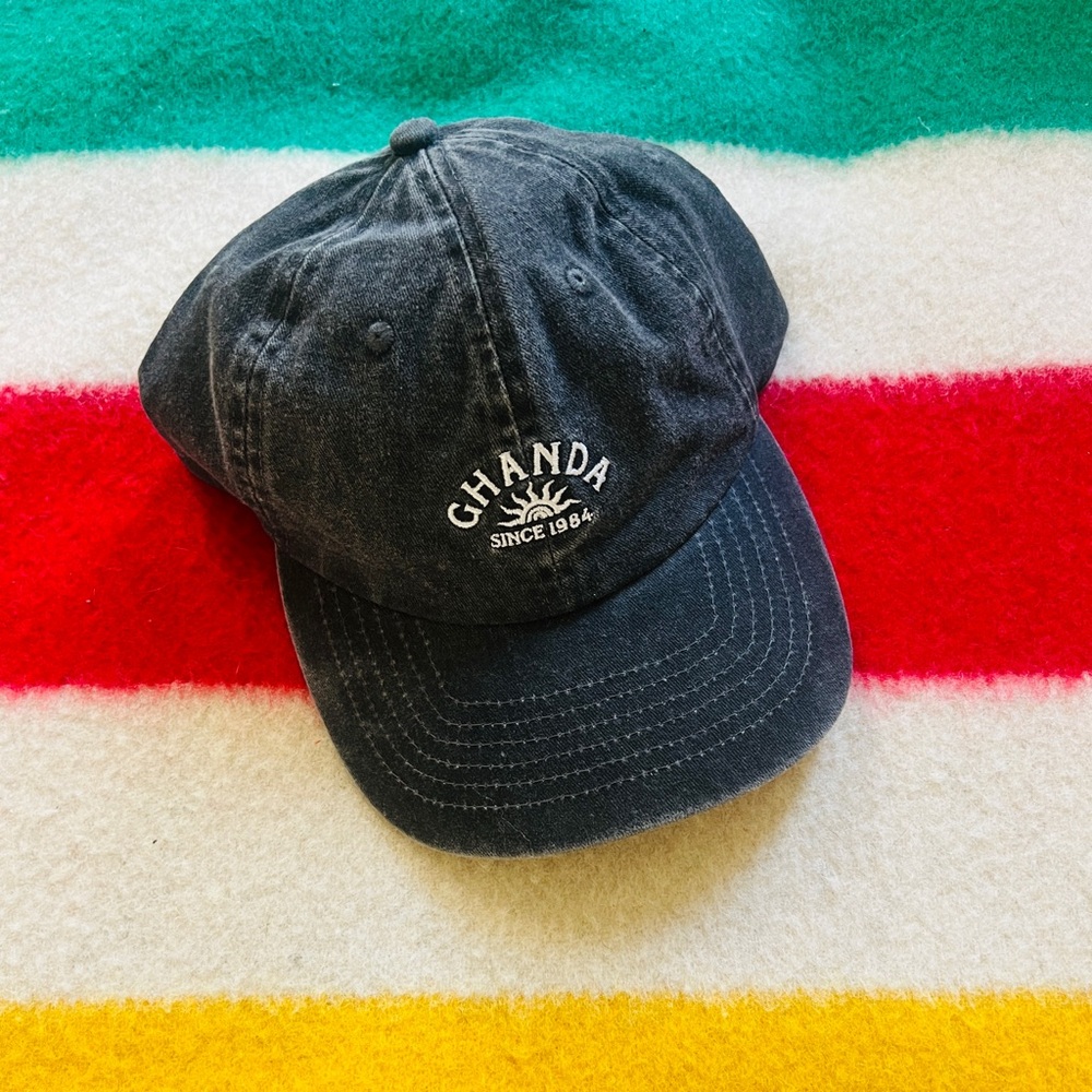 Ghanda Black Denim Cap